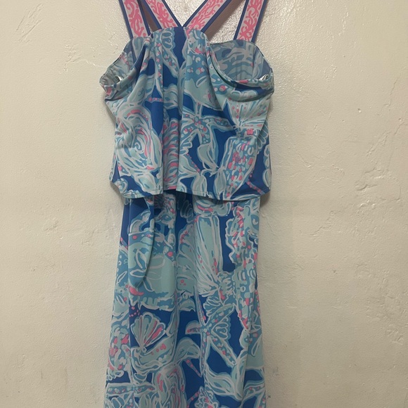 Lilly Pulitzer Blue and Pink Floral Dress - Picture 1 of 4